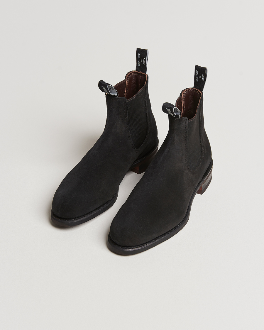Men | R.M.Williams Wentworth G Boot Black Suede | R.M.Williams | Wentworth G Boot Black Suede