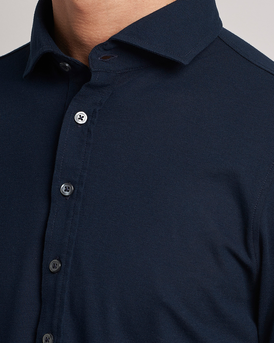 Men | Shirts | Gran Sasso | Popover Shirt Navy