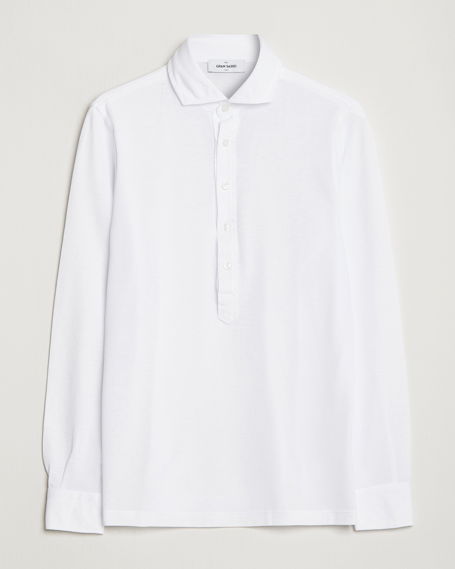 Men | Shirts | Gran Sasso | Popover Shirt White