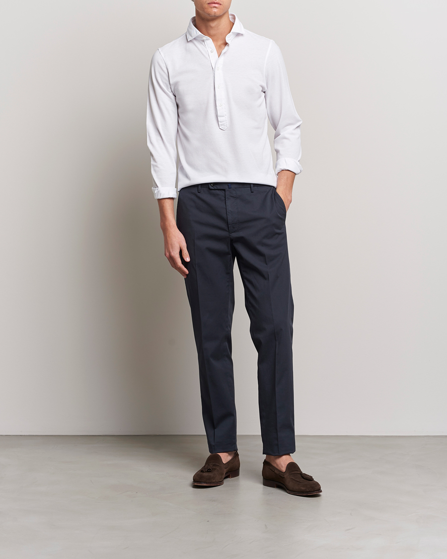 Men | Shirts | Gran Sasso | Popover Shirt White