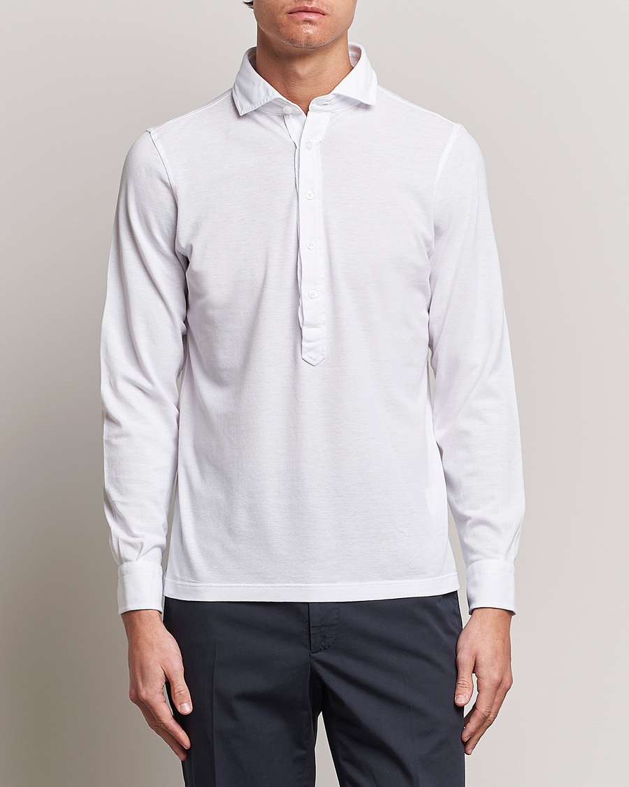 Men | Shirts | Gran Sasso | Popover Shirt White