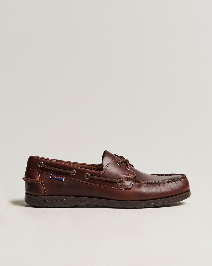Men | Boat Shoes | Sebago | Endeavor Oiled Leather Boat Shoe Brown