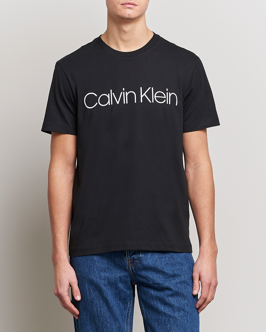 Men | T-Shirts | Calvin Klein | Front Logo Tee Black