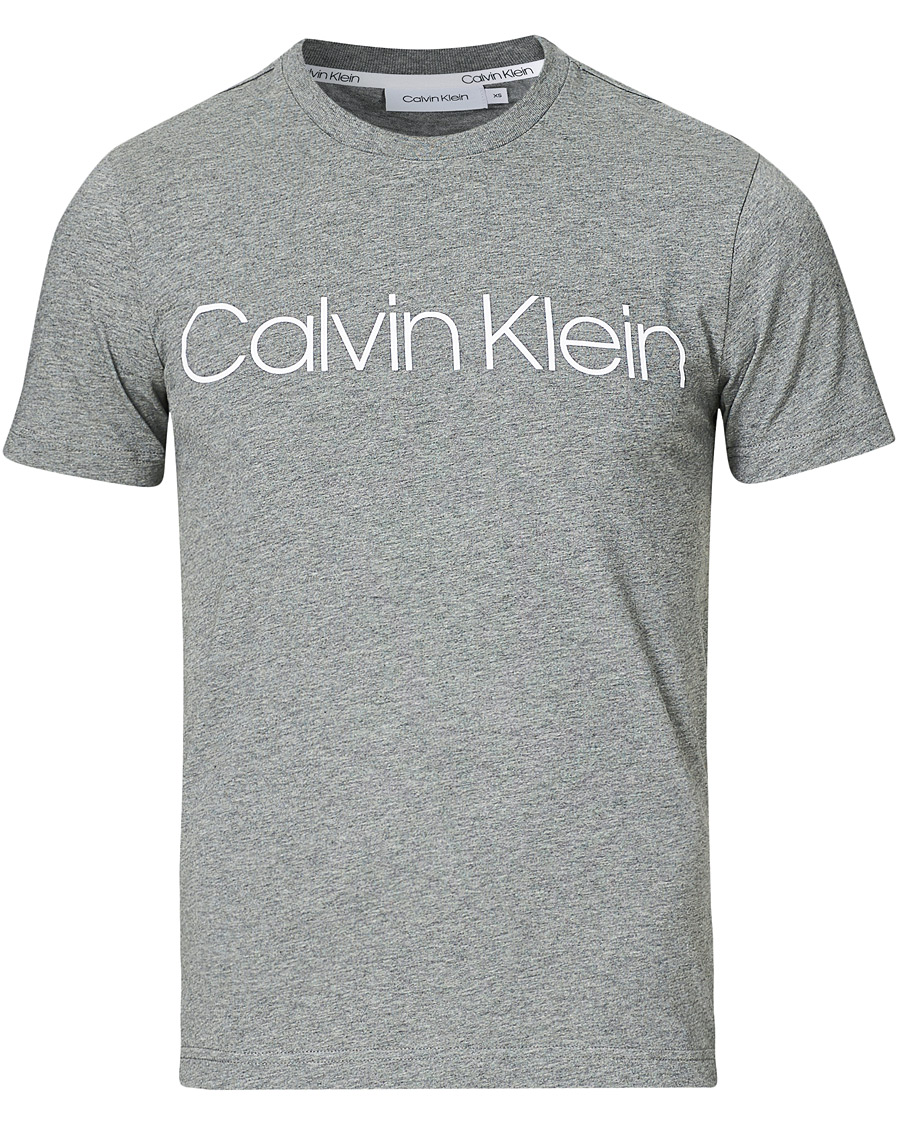 Men | T-Shirts | Calvin Klein | Front Logo Tee Mid Grey Heather