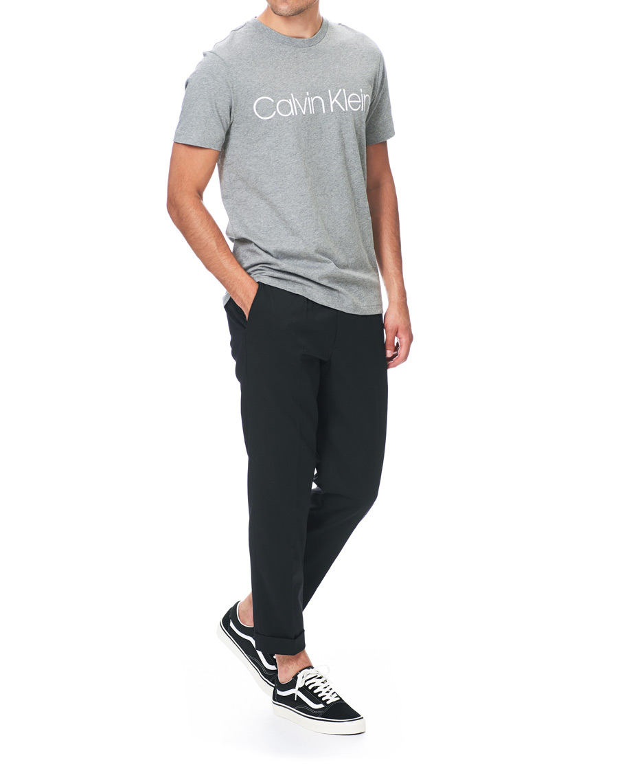 Men | T-Shirts | Calvin Klein | Front Logo Tee Mid Grey Heather