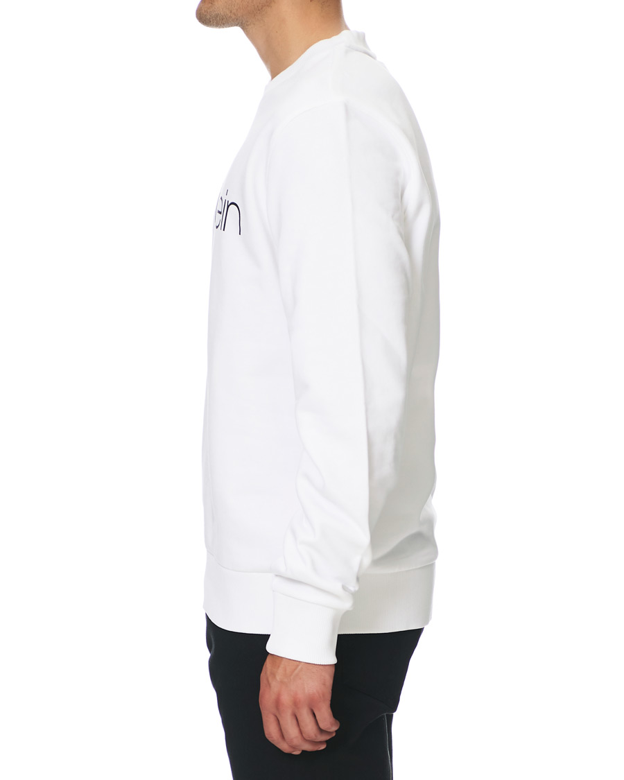 Men | Sweaters & Knitwear | Calvin Klein | Front Logo Sweatshirt White