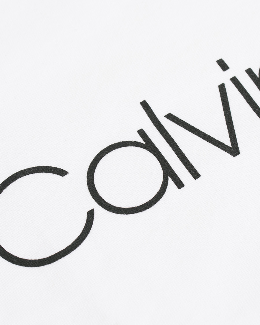 Men | Sweaters & Knitwear | Calvin Klein | Front Logo Sweatshirt White