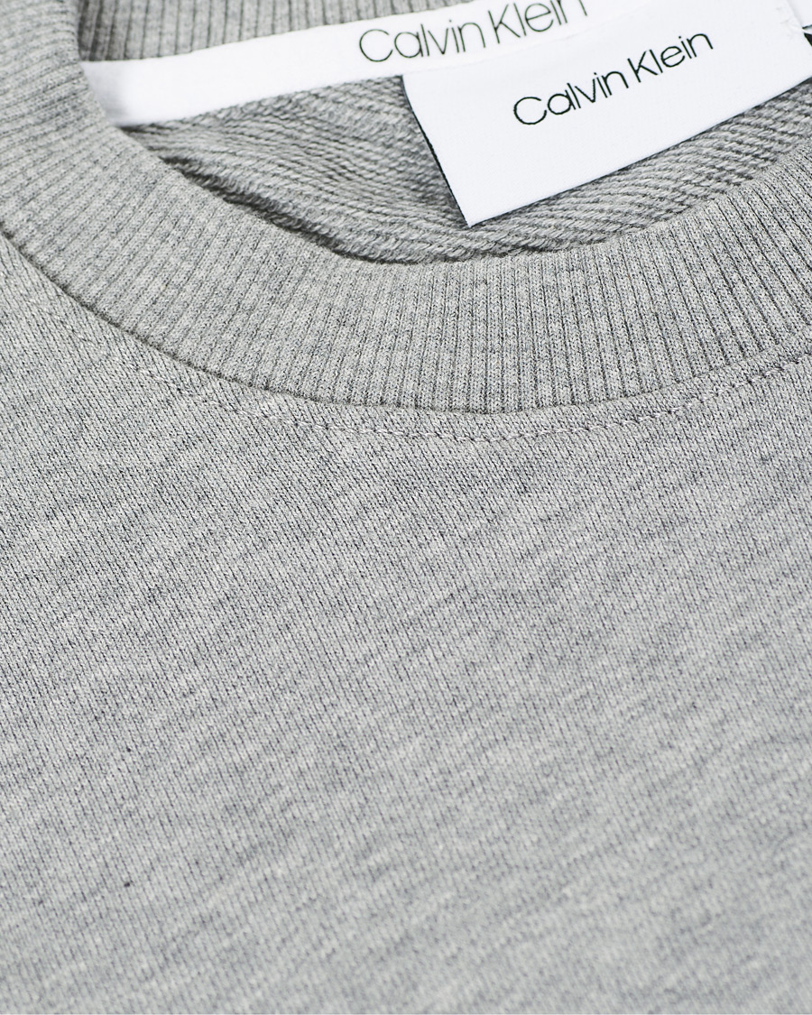 Men | Sweaters & Knitwear | Calvin Klein | Front Logo Sweatshirt Mid Grey Heather