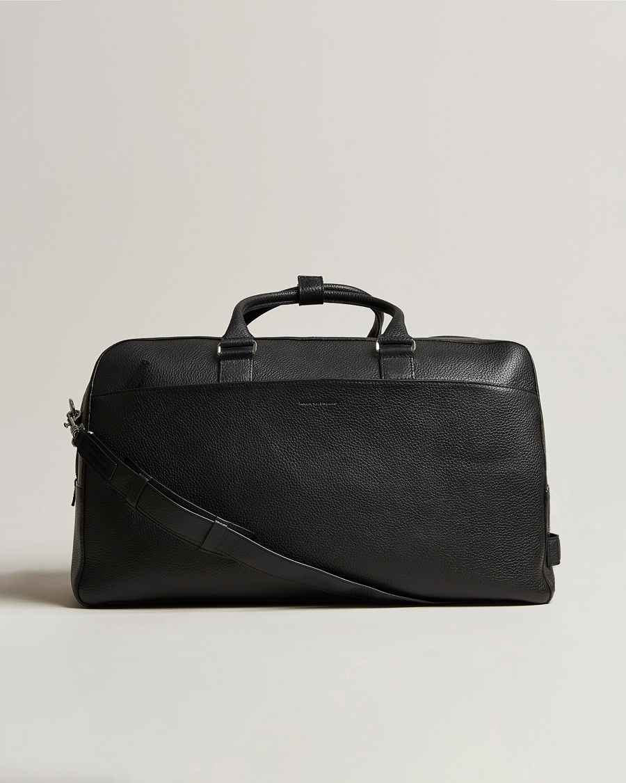 Men | Bags | Tiger of Sweden | Brome Grained Leather Weekendbag Black