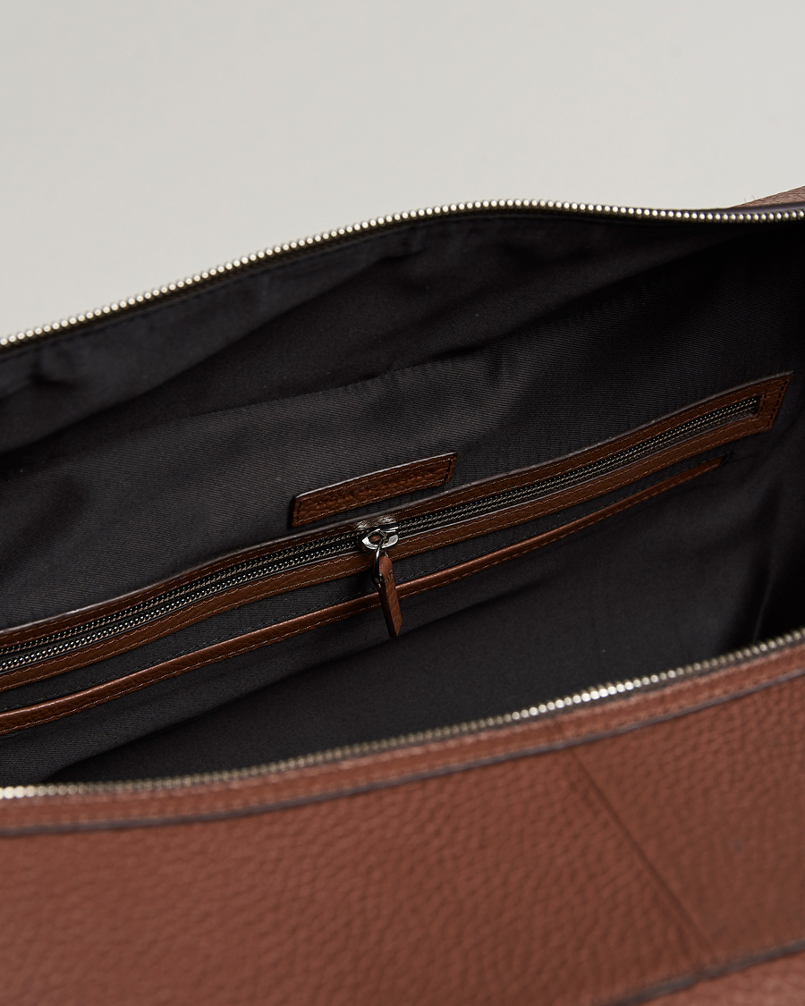 Men | Bags | Tiger of Sweden | Brome Grained Leather Weekendbag Brown