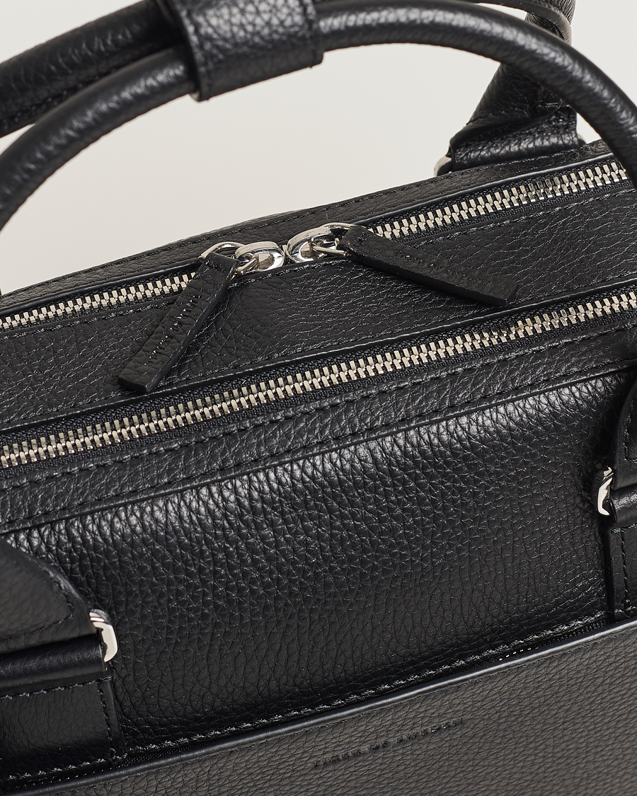 Men | Bags | Tiger of Sweden | Burin Grained Leather Breifcase Black
