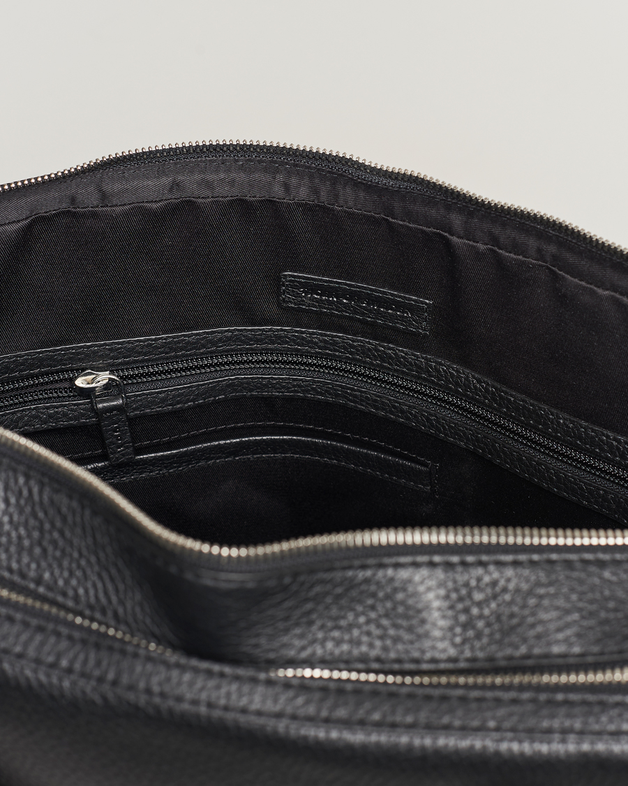 Men | Bags | Tiger of Sweden | Burin Grained Leather Breifcase Black