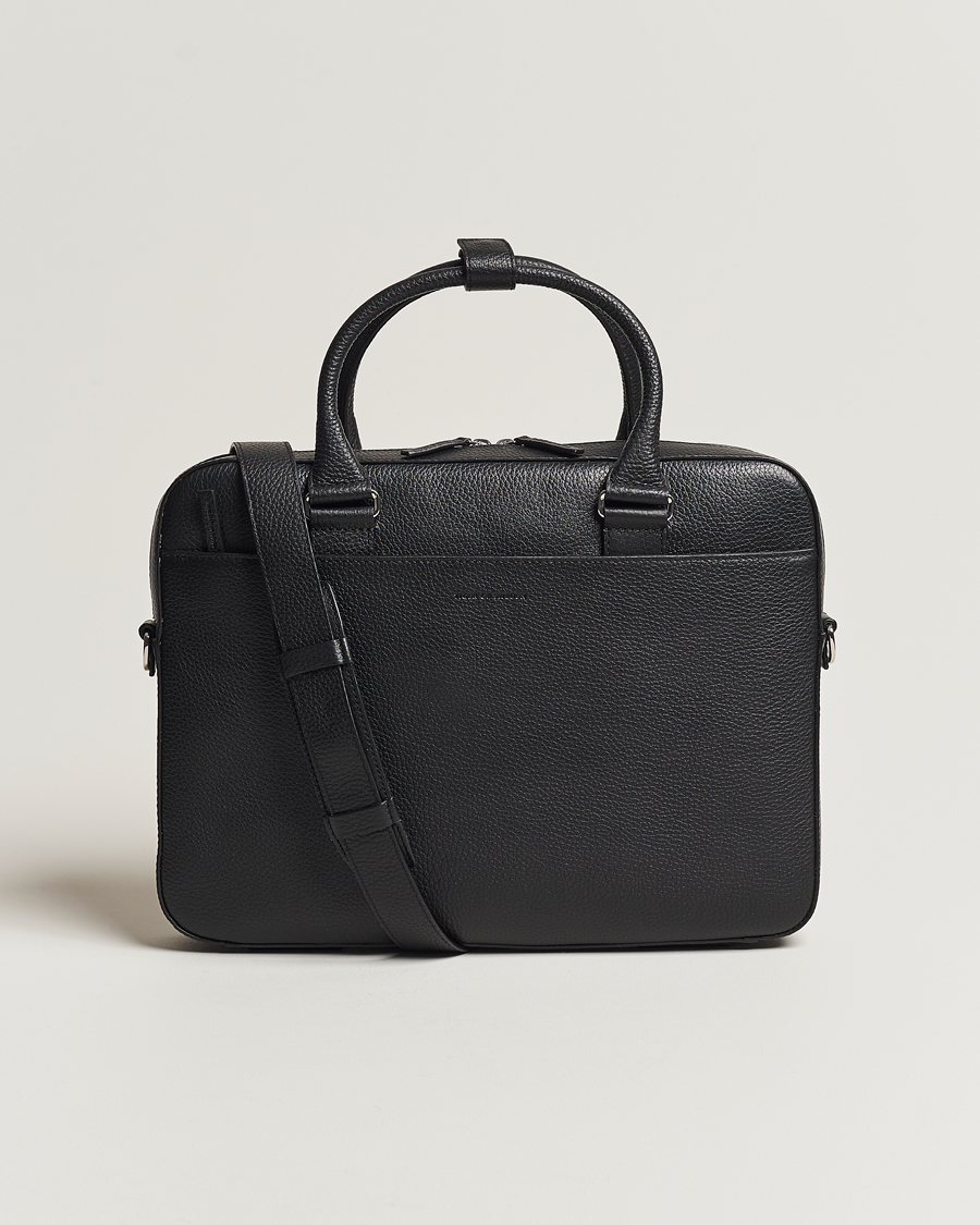 Men | Bags | Tiger of Sweden | Bosun Grained Leather Briefcase Black