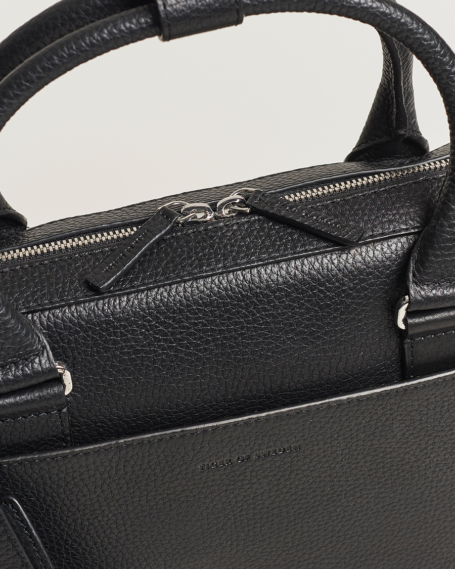 Men | Bags | Tiger of Sweden | Bosun Grained Leather Briefcase Black