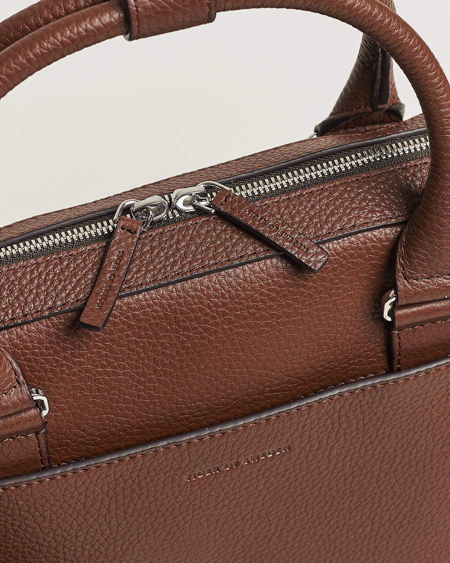 Men | Bags | Tiger of Sweden | Bosun Grained Leather Briefcase Brown