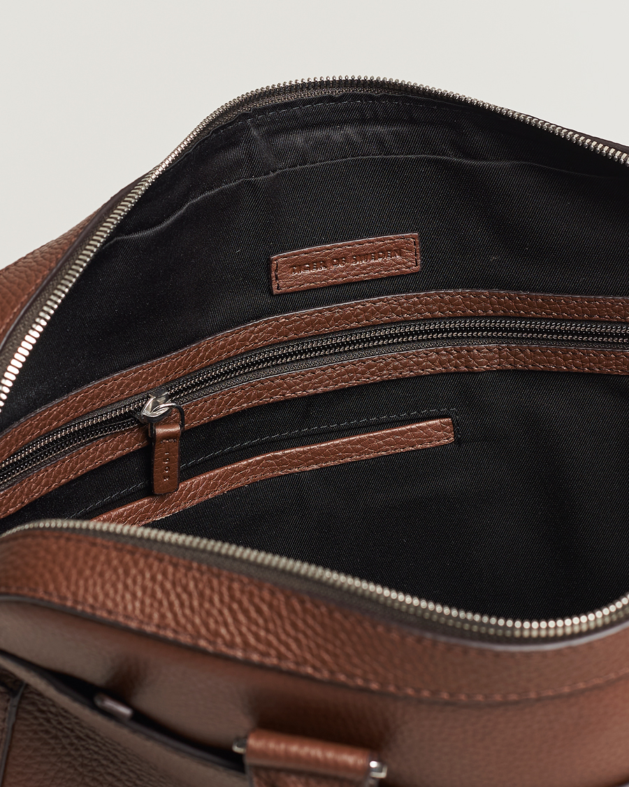 Men | Bags | Tiger of Sweden | Bosun Grained Leather Briefcase Brown
