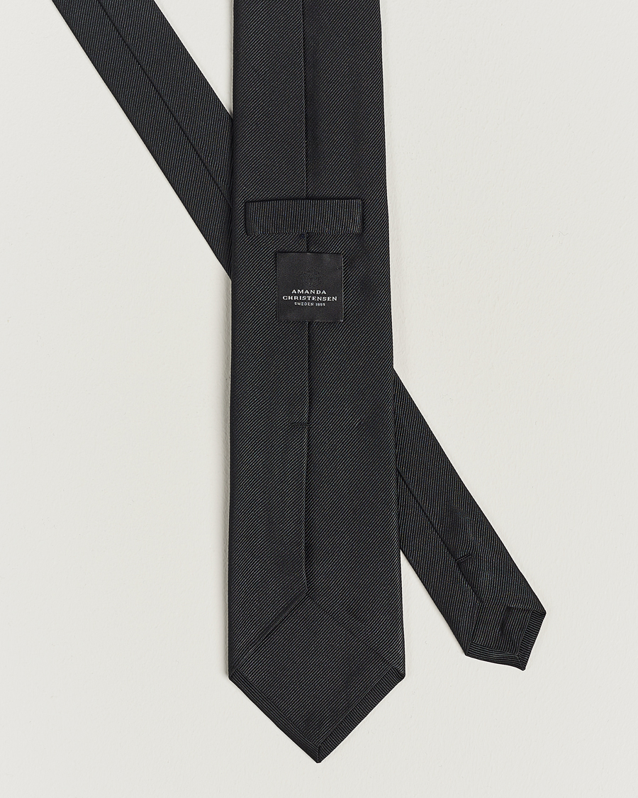 Men | Ties | Amanda Christensen | Plain Classic Tie 8 cm Black