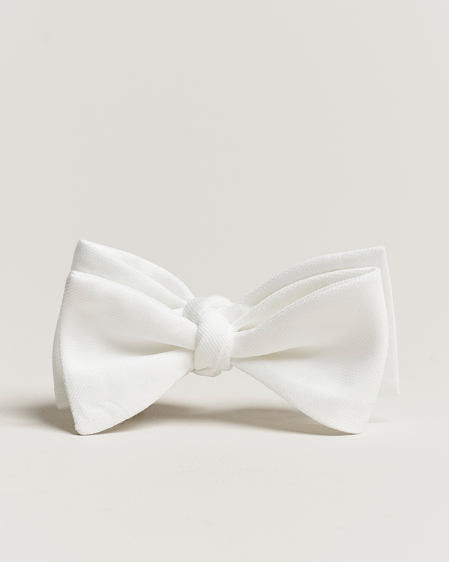 Men | Amanda Christensen Cotton Pique Self Tie White | Amanda Christensen | Cotton Pique Self Tie White