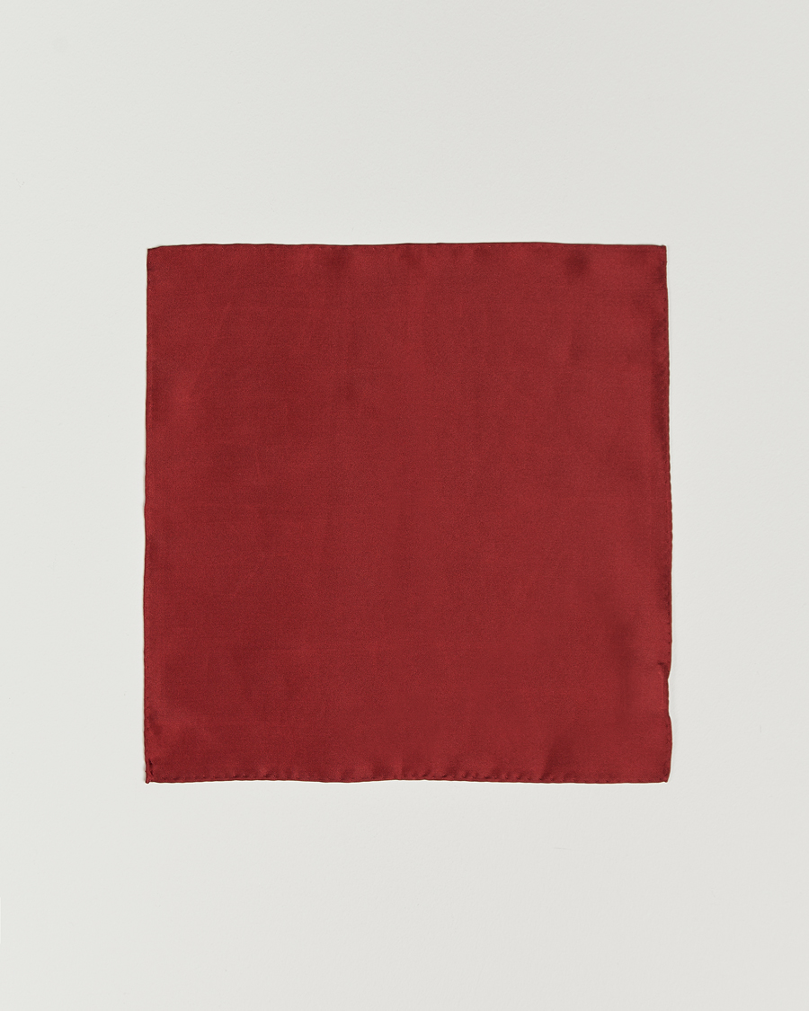 Men | Pocket Squares | Amanda Christensen | Handkercheif Silk Wine Red