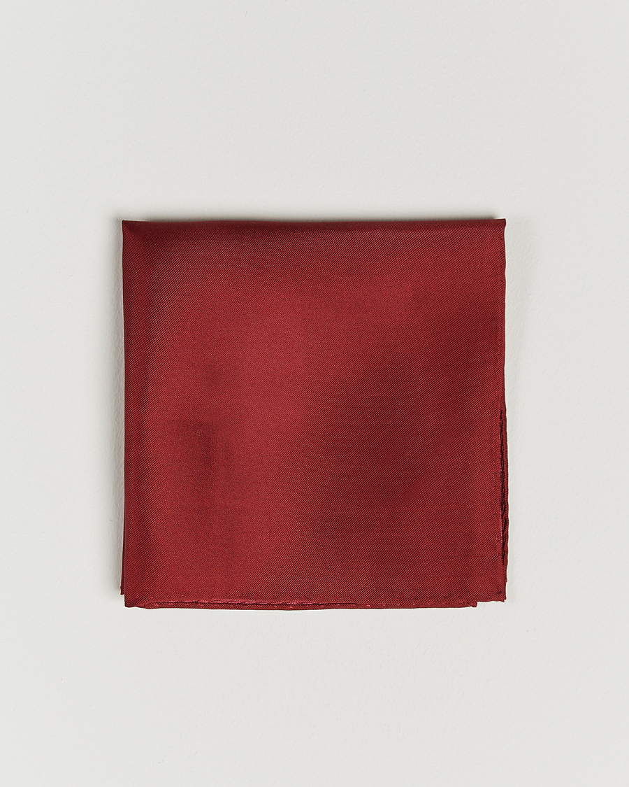Men | Pocket Squares | Amanda Christensen | Handkercheif Silk Wine Red
