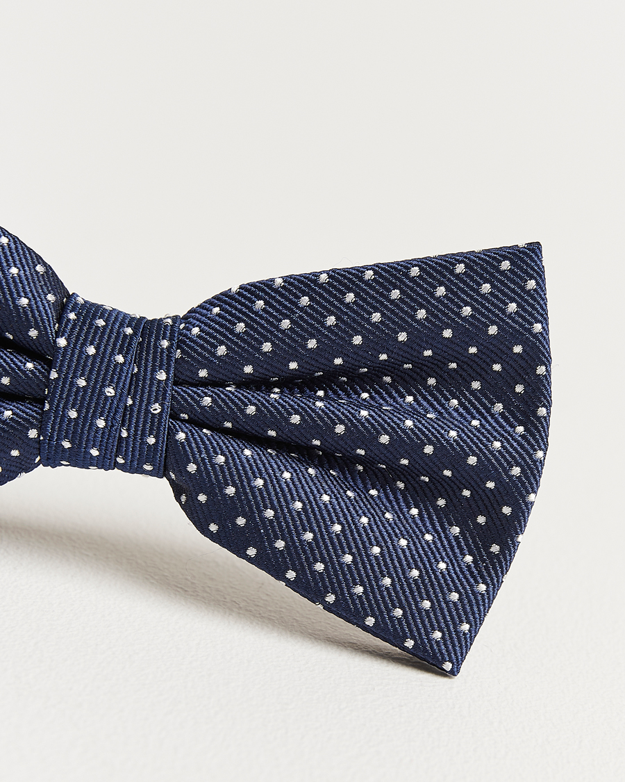 Men | Amanda Christensen Micro Dot Pre Tie Silk Navy | Amanda Christensen | Micro Dot Pre Tie Silk Navy