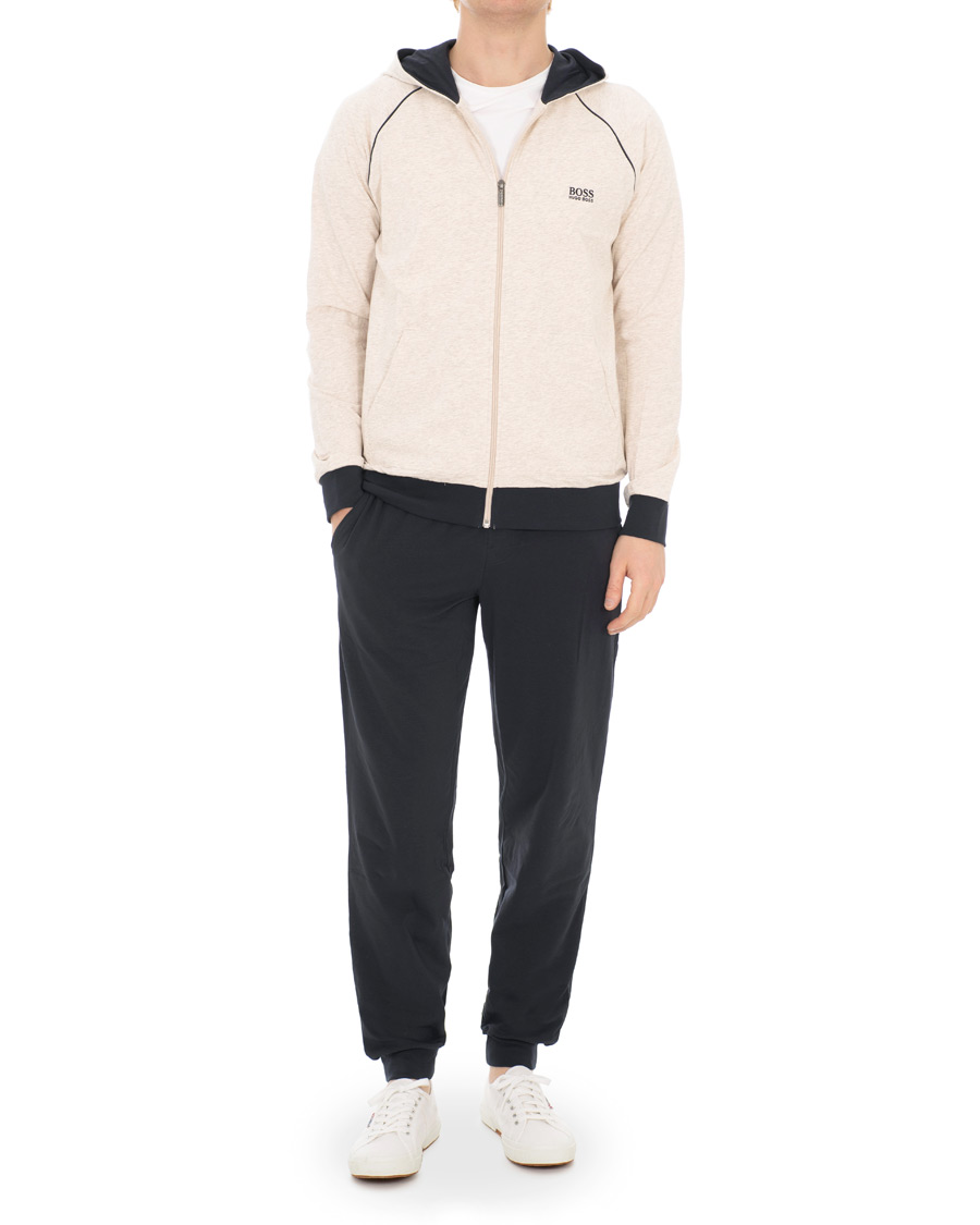 Men | BOSS Loungewear Full Zip Hoodie Sand | BOSS BLACK | BOSS Loungewear Full Zip Hoodie Sand