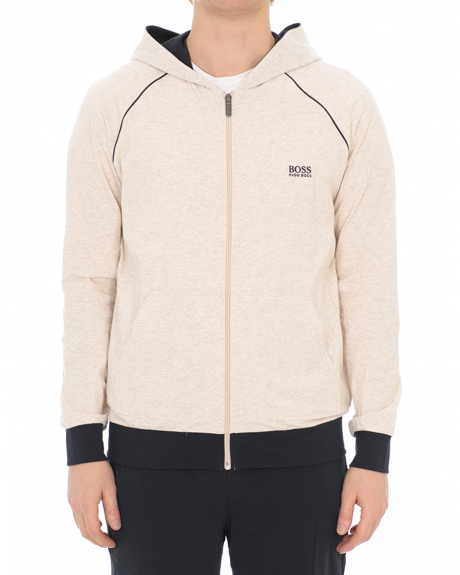 Men | BOSS Loungewear Full Zip Hoodie Sand | BOSS BLACK | BOSS Loungewear Full Zip Hoodie Sand