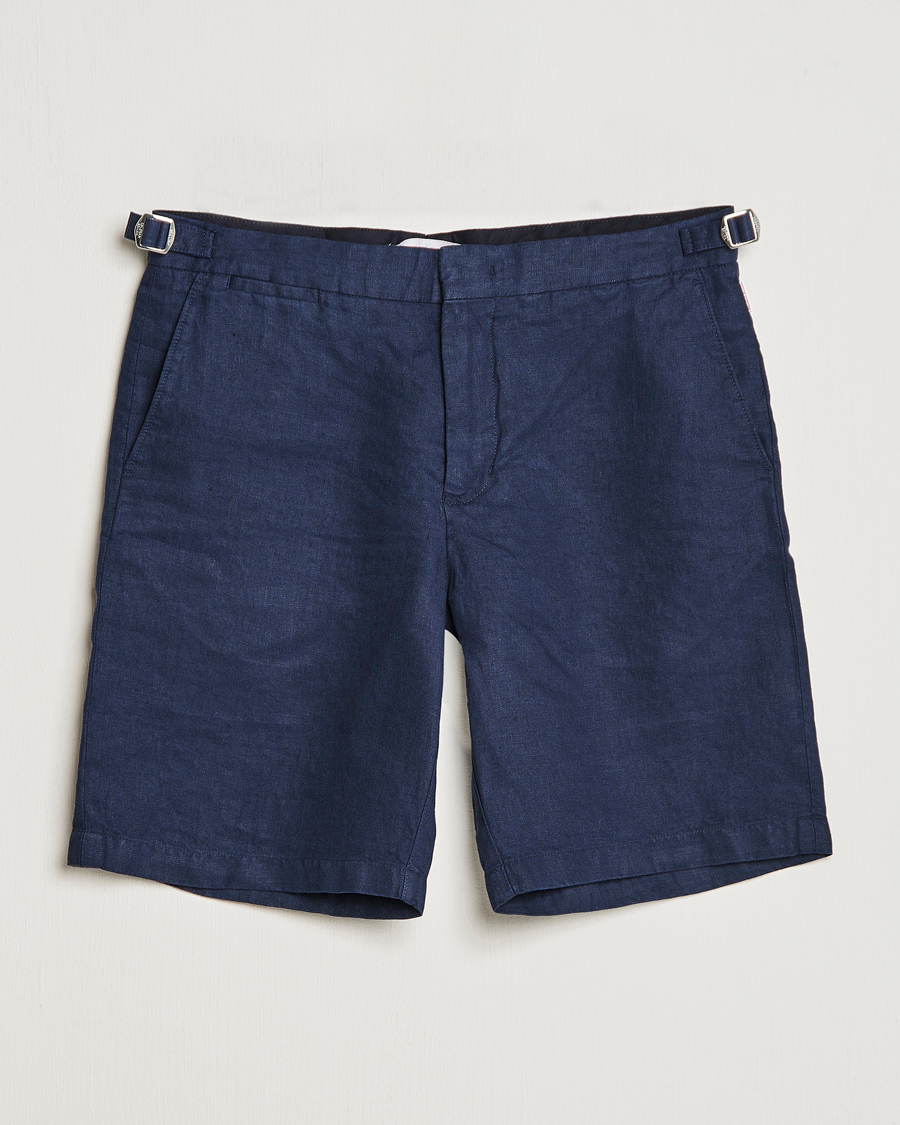 Men | Shorts | Orlebar Brown | Norwich Linen Shorts Navy