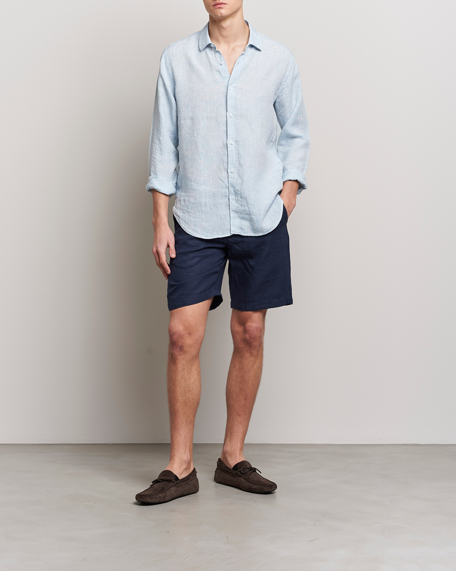 Men | Shorts | Orlebar Brown | Norwich Linen Shorts Navy