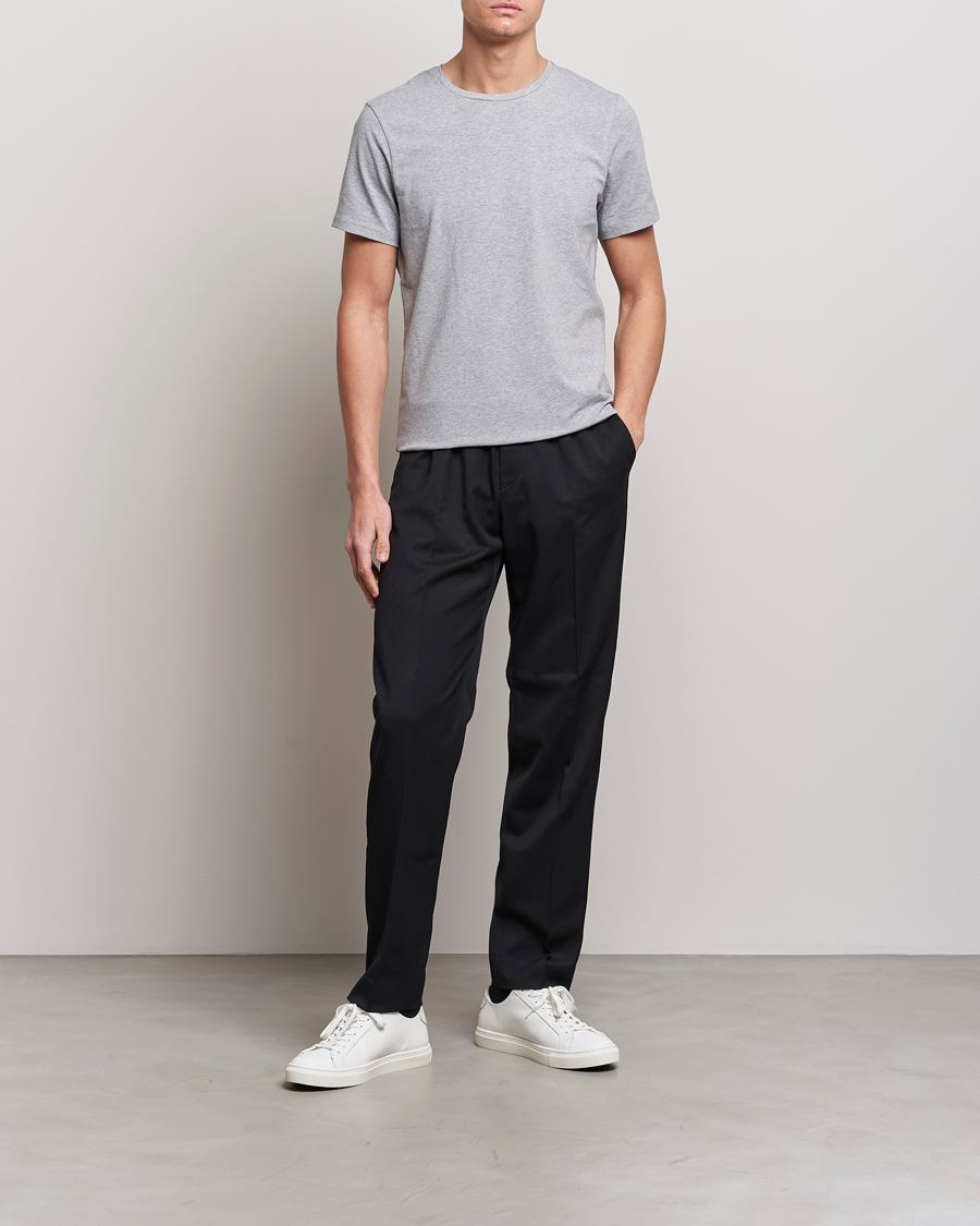Men | T-Shirts | Bread & Boxers | 2-Pack Crew Neck Tee Grey Melange