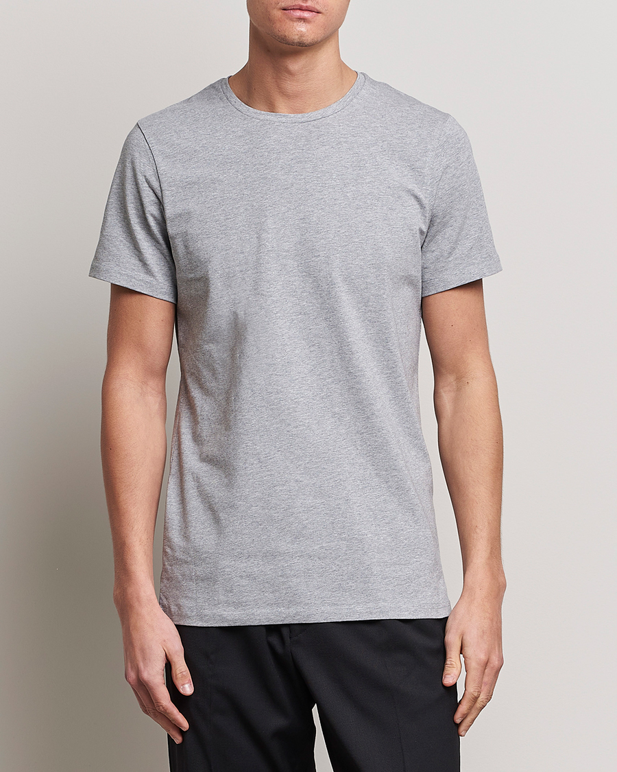 Men | T-Shirts | Bread & Boxers | 2-Pack Crew Neck Tee Grey Melange