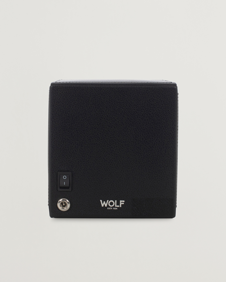 Men | Watch & Jewellery Boxes | WOLF | Cub Single Winder With Cover Black