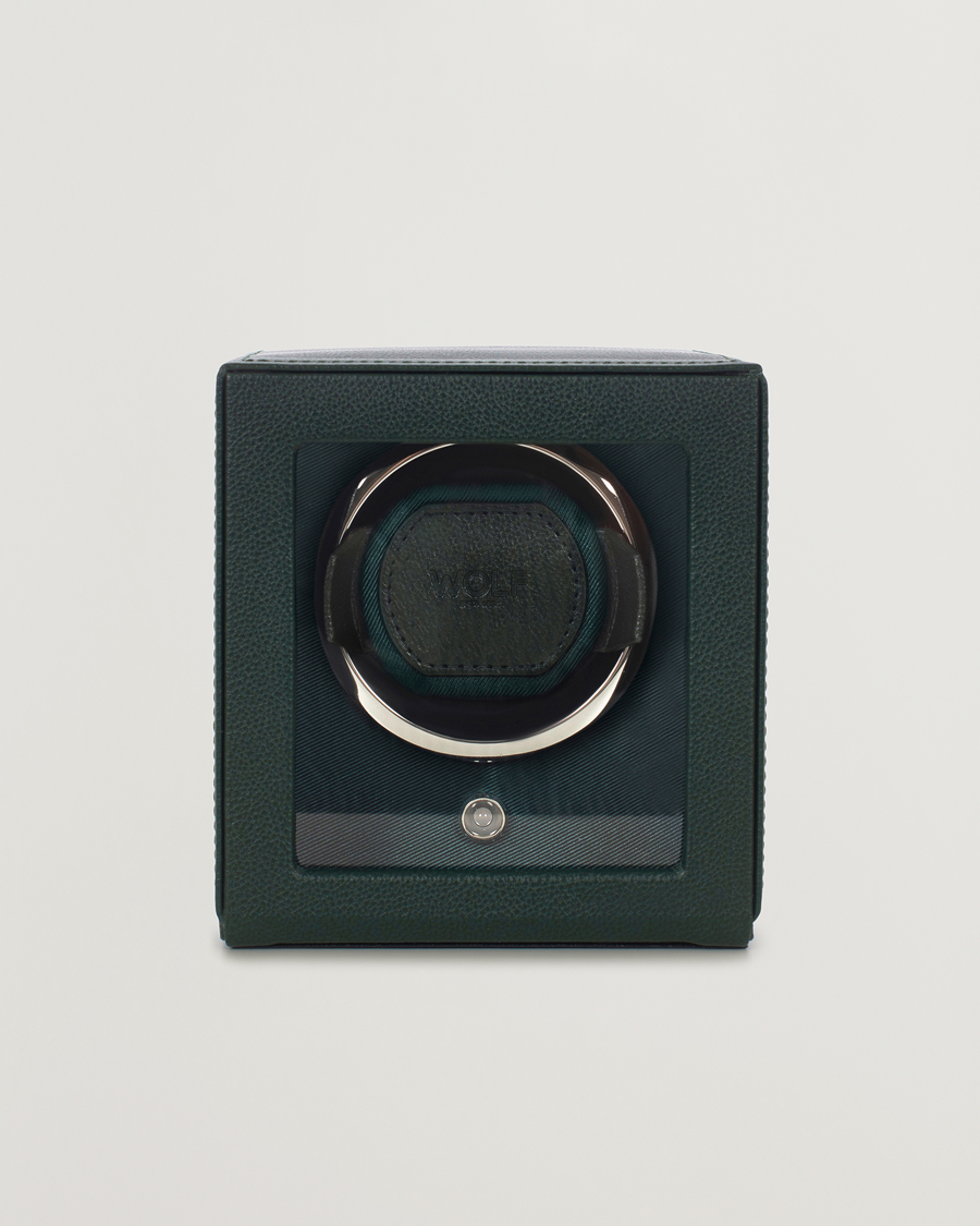 Men | Watch & Jewellery Boxes | WOLF | Cub Single Winder With Cover Green