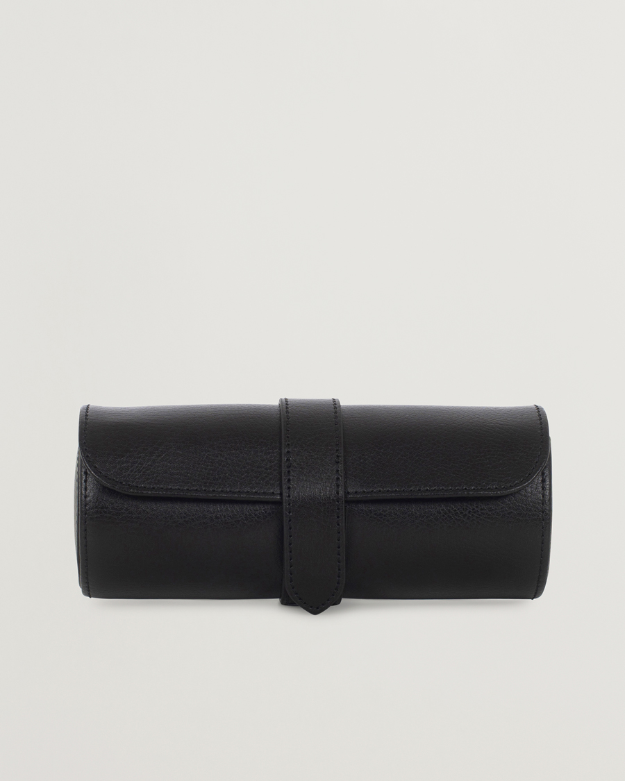 Men | Watch & Jewellery Boxes | WOLF | Blake Triple Watch Roll Black/Grey