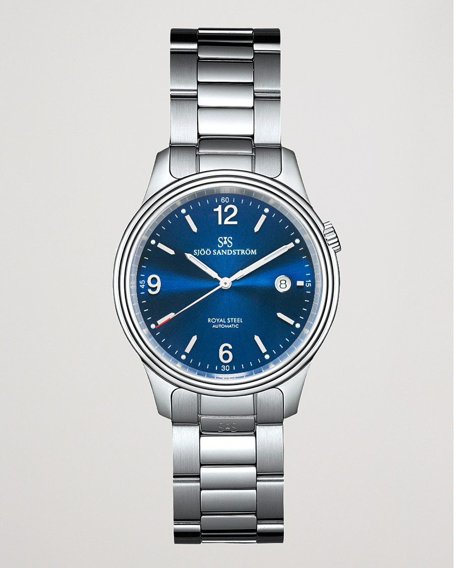 Men | Sjöö Sandström Royal Steel Classic 41mm Blue and Steel | Sjöö Sandström | Royal Steel Classic 41mm Blue and Steel