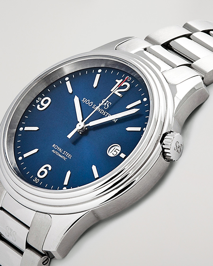 Men | Sjöö Sandström Royal Steel Classic 41mm Blue and Steel | Sjöö Sandström | Royal Steel Classic 41mm Blue and Steel