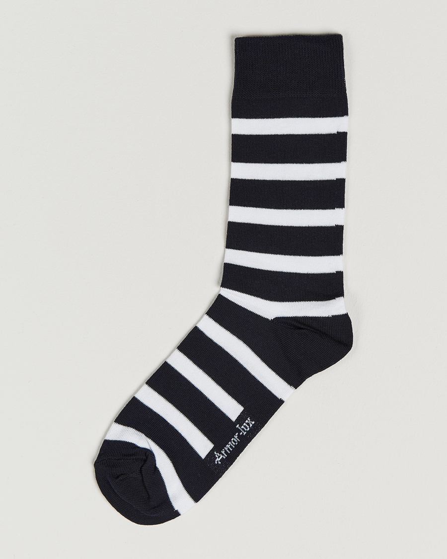Men | Underwear & Socks | Armor-lux | Loer Stripe Sock Rich Navy/White