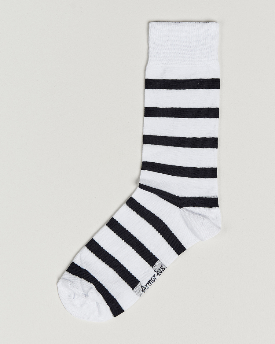 Men | Underwear & Socks | Armor-lux | Loer Stripe Sock White/Rich Navy
