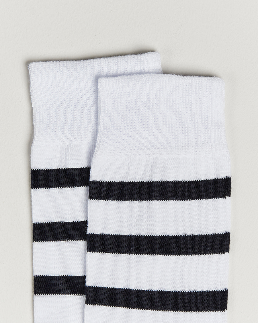 Men | Underwear & Socks | Armor-lux | Loer Stripe Sock White/Rich Navy