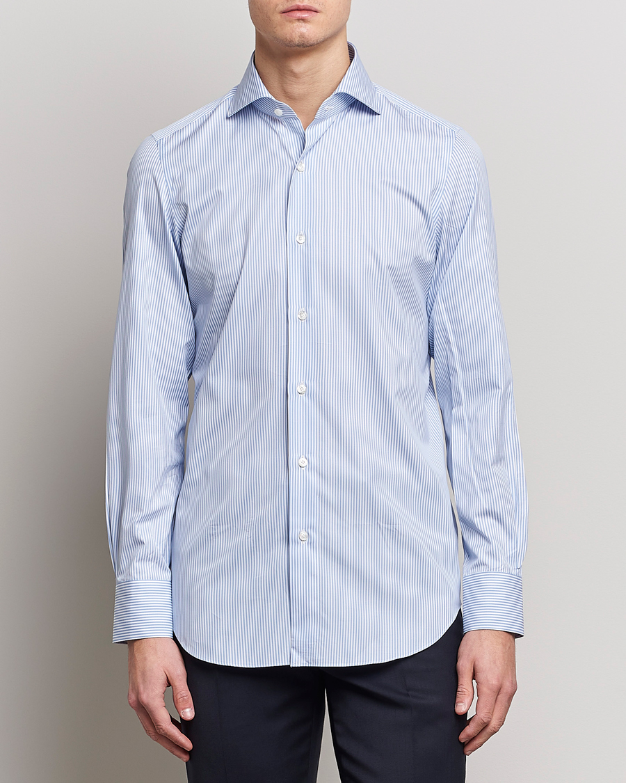 Men | Shirts | Finamore Napoli | Milano Slim Fit Classic Shirt Blue