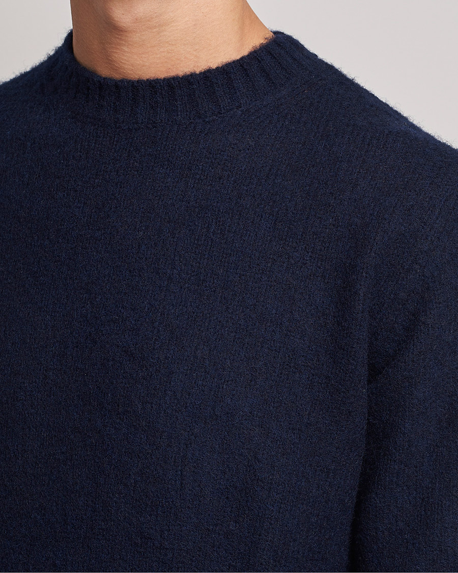Men | Sweaters & Knitwear | Aspesi | Brushed Shetland Sweater Navy