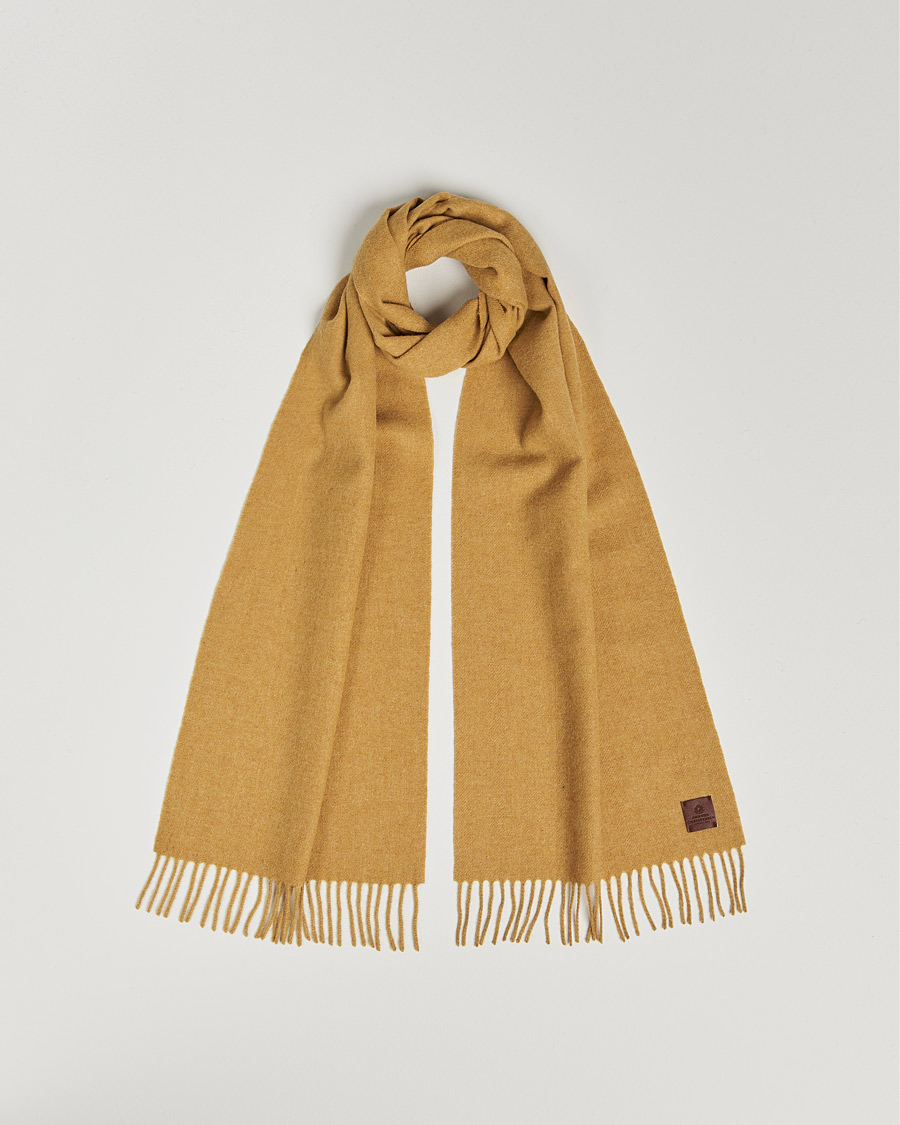 Men | Amanda Christensen Wool Scarf Yellow Melange | Amanda Christensen | Wool Scarf Yellow Melange