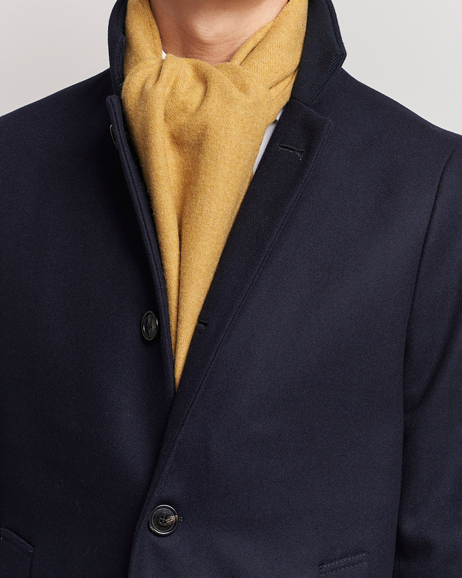 Men | Amanda Christensen Wool Scarf Yellow Melange | Amanda Christensen | Wool Scarf Yellow Melange