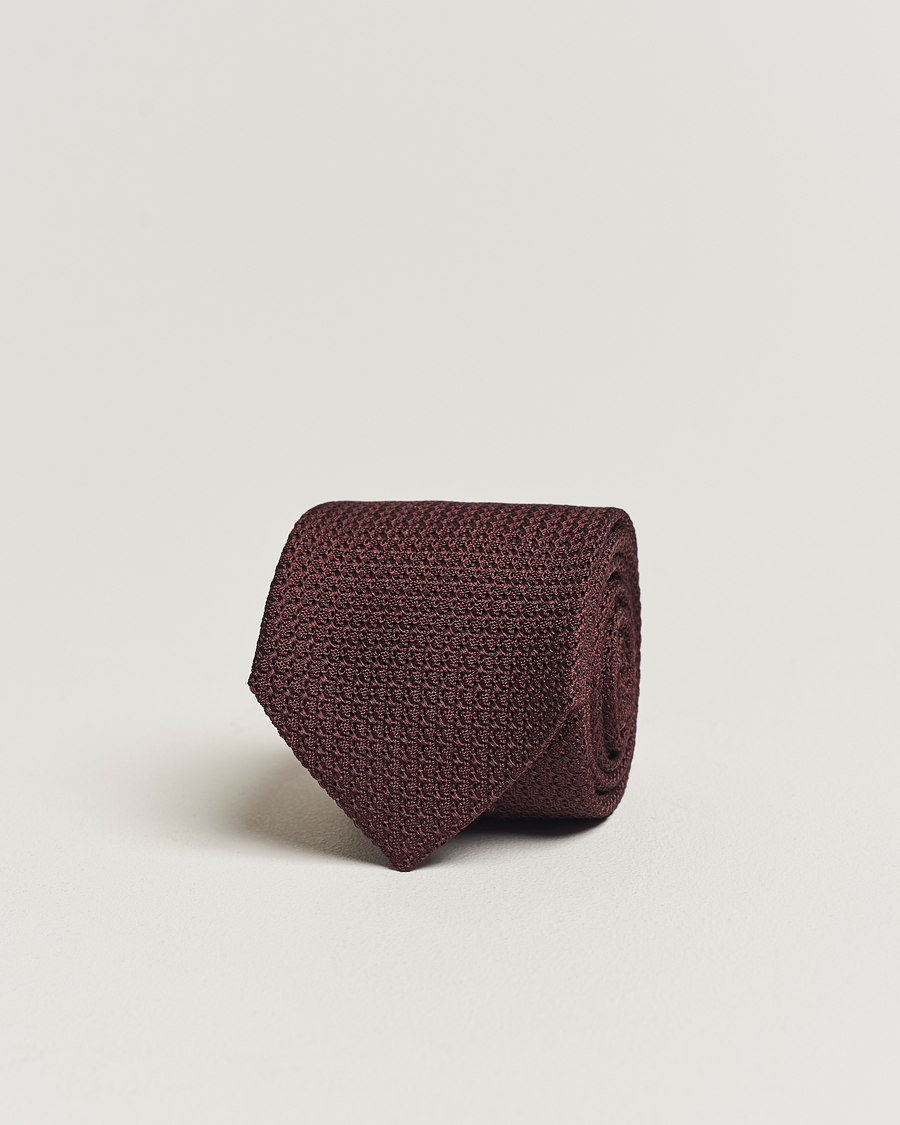 Men | Ties | Amanda Christensen | Silk Grenadine 8 cm Tie Wine