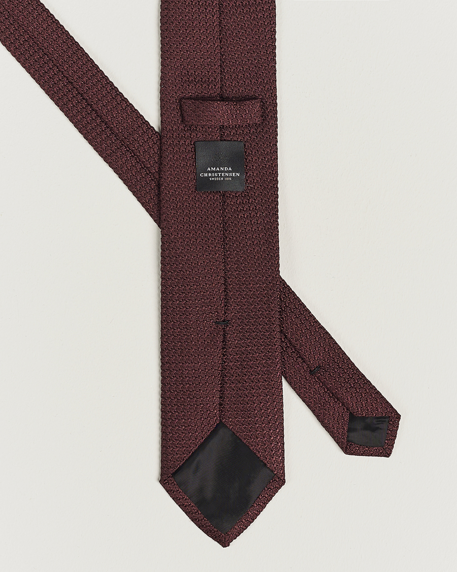 Men | Ties | Amanda Christensen | Silk Grenadine 8 cm Tie Wine