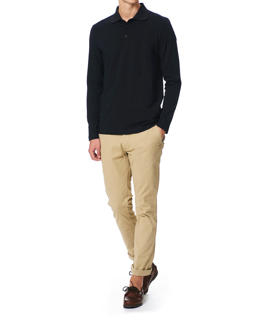 Men | Sweaters & Knitwear | Filippa K | Luke Lycra Poloshirt Navy