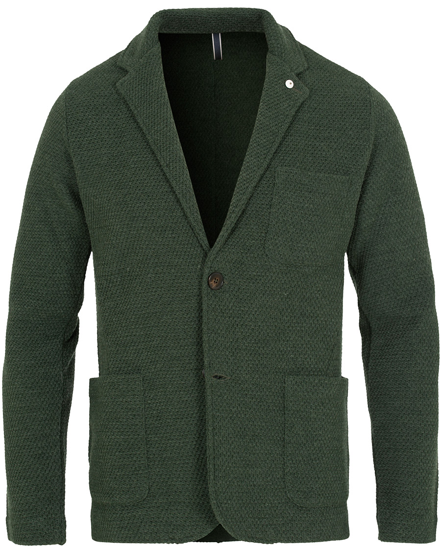 Men | Blazers | L.B.M. 1911 | Knitted Cardigan Blazer Green