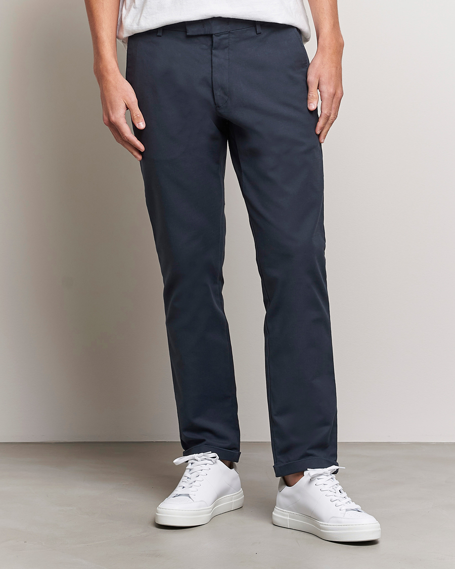Men | Trousers | NN07 | Scott Regular Fit Stretch Trousers Navy Blue