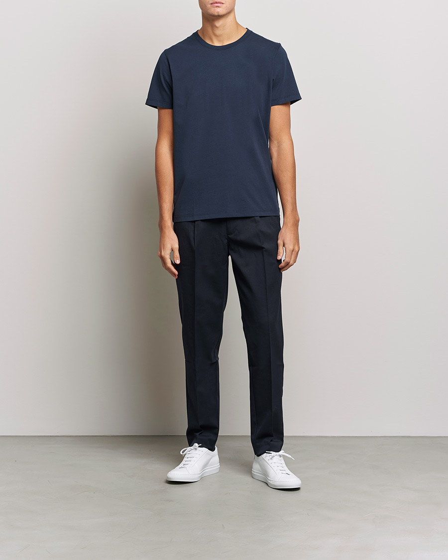 Men | T-Shirts | NN07 | Pima Crew Neck Tee Navy Blue