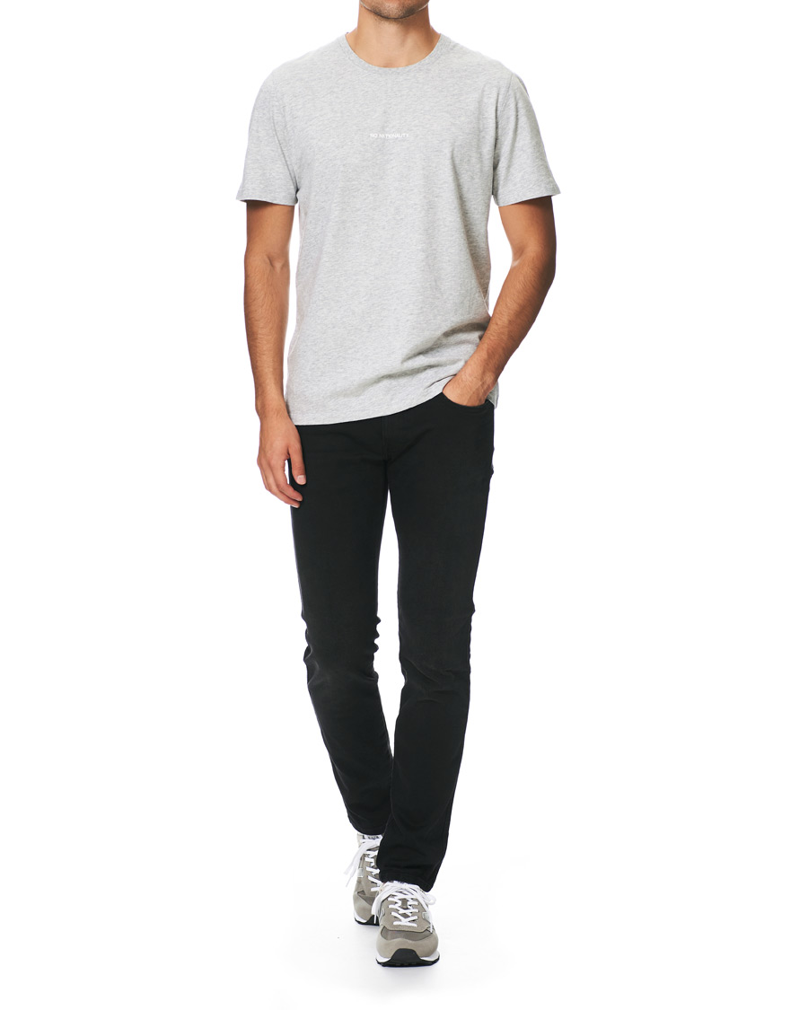 Men | T-Shirts | NN07 | Ethan Printed Crew Neck Tee Light Grey Melange